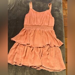 Double ruffle hemline, sleeveless dress from Express.